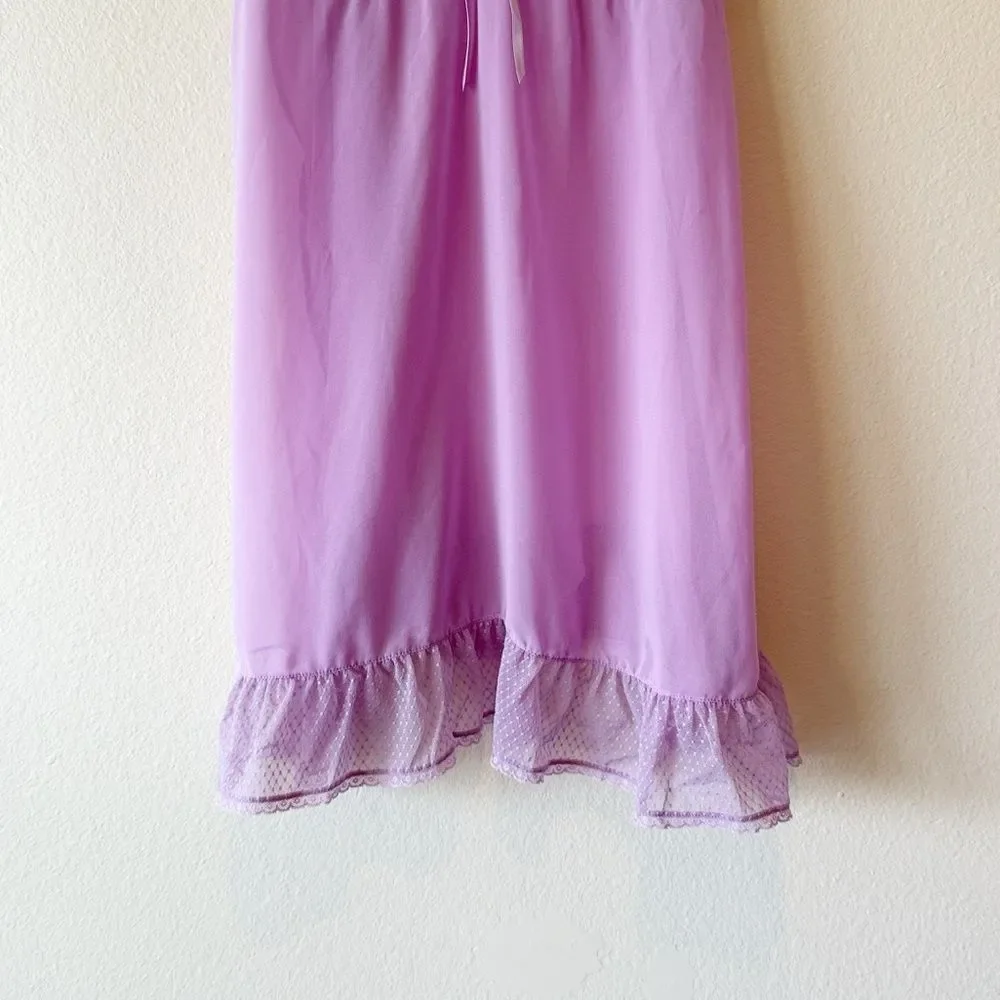 Victoria's Secret Angels Y2K Lavender Purple Coquette Lace Nightie Slip Dress